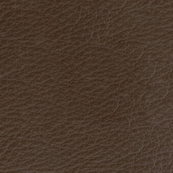 Chocolate nappa leather texture with a dense pebbled grain, matte finish, and subtle tonal variations; full-grain quality for upholstery.