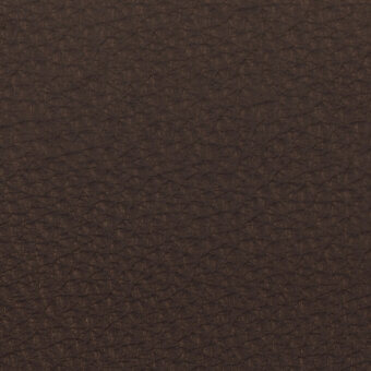 Dark brown nappa leather texture sample with a crinkled, heavily textured surface and matte finish, displaying natural grain variations.