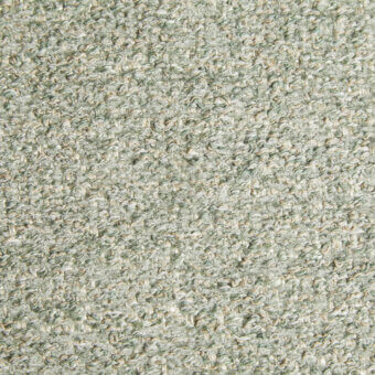Woven fabric texture, muted green and beige tones, looped pile construction with heathered effect, Borzalino Geranio 2130 fabric sample.
