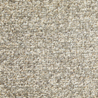 Beige fabric texture with speckled brown and gray threads, tight irregular knit, and subtle horizontal ridges; “borzalino” text visible.
