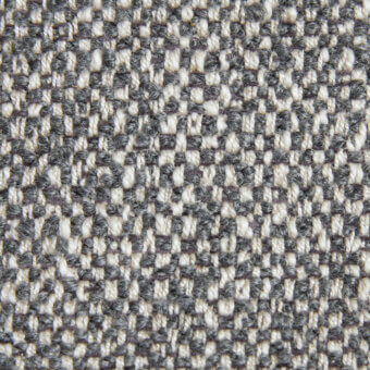 Woven fabric sample, muted gray and off-white, grid pattern with speckled texture; label reads “borzalino > fabric (g) > fiesole > fiesole g248 –”.