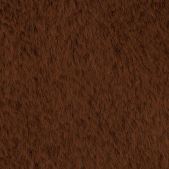 Brown fabric sample with short pile texture and matte finish, displaying brand text “borzalino > fabric (g) > geltrude > geltrude – 110”.