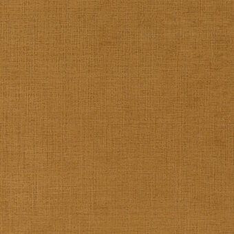Mustard yellow fabric sample with dense, irregular weave and coarse texture; horizontal and vertical threads create a mottled, interwoven pattern.
