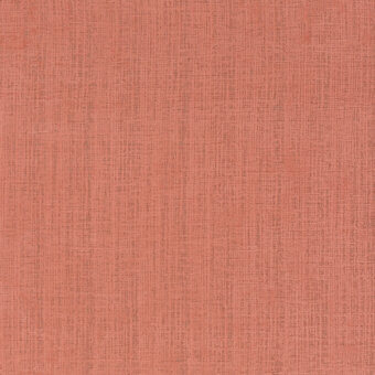 Coral-pink linen fabric sample with a tight, irregular weave and matte finish; text identifies brand Borzalino, product ‘pastel poetry ch2890-067’.