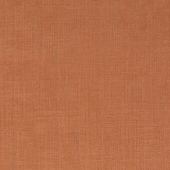 Terracotta linen fabric sample with a tight weave, displaying “borzalino” label and “pastel poetry ch2890 – 068” product code, even studio lighting.