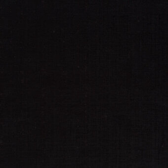 Black woven fabric sample displaying “borzalino” and “pastel poetry” text, with a linen-like texture and matte finish.