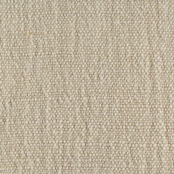 Borzalino fabric sample, light beige granular texture, densely woven with uniform spherical elements and a matte finish.