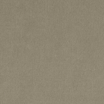 Augusta velvet fabric, warm gray, dense short pile texture with matte finish and consistent nap, displaying a fine granular weave.