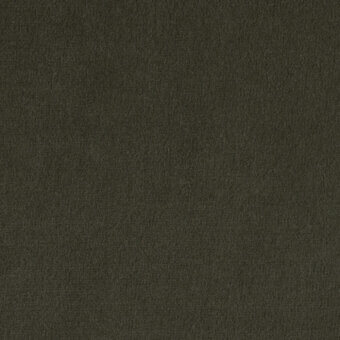 Olive green velvet fabric sample displaying a dense, short pile texture with a “borzalino” label indicating brand and “augusta velvet – 064” designation.