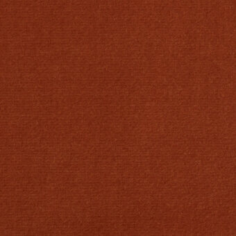 Augusta Velvet fabric sample, reddish-brown color, dense short pile with subtle sheen, uniform matte texture, borzalino collection.