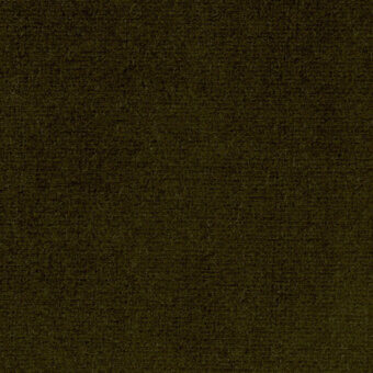 Olive-green velvet fabric sample, “Augusta Velvet” by borzalino, displays a dense, mottled texture and matte finish with a short, plush pile.
