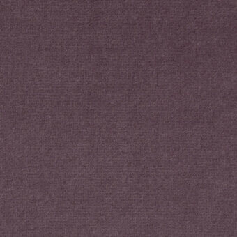 Velvet fabric sample, muted plum color, dense short-pile texture with uniform weave and subtle granular surface detail.