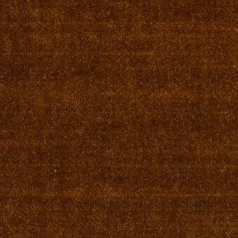 Brown velvet fabric sample with short pile texture, golden flecks, and a visible “borzalino > boss velvet – 6054” label.