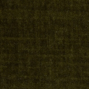 Olive-green velvet fabric sample displaying a subtle square grid texture and short pile, labeled “boss velvet – 6059”.