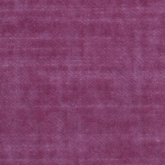 Purple velvet fabric texture with a short, dense pile and directional nap, displaying plum and gray undertones against a neutral backdrop.