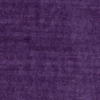 Deep purple boss velvet fabric 7062 displays a dense, matte nap with visible fibers and consistent texture against a neutral backdrop.