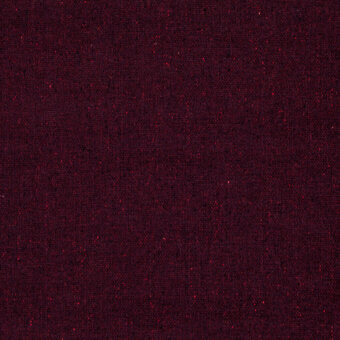 Burgundy fabric sample with dense weave, speckled texture, and matte finish; label reads “borzalino fleck eco k5260” identifying brand and product.