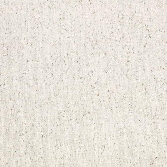 Cream fabric sample with speckled pattern of brown and beige, tight weave, matte finish, resembling linen texture, designated “fleck eco k5260”.