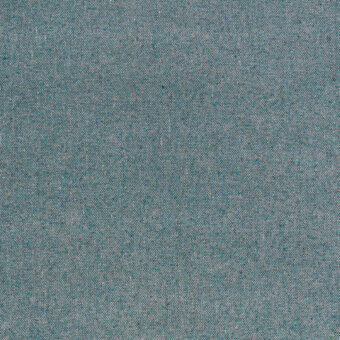Teal fabric sample with a dense, speckled weave and matte texture; features gray undertones and a flecked pattern, labeled “fleck eco k5260”.