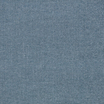 Borzalino fabric sample, blue-gray heathered weave, flecked texture with beige inclusions, matte finish, labeled “fleck eco k5260”.