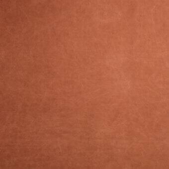 Terracotta leather texture with a mottled pattern, displaying a matte finish and subtle tonal variations across a soft, natural grain.