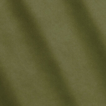 Dark olive-green textured material with a pebbled surface and slight sheen, labeled “borzalino leather (f6) sequoia – aloe 4017”.