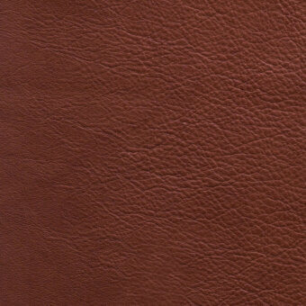 Brown leather texture displaying a dense grain pattern, warm reddish-brown tone, matte finish, and “borzalino” label imprint.