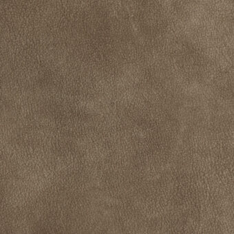 Distressed leather texture in muted rust tone, featuring a dense, short pile and granular matte finish; identified as borzalino rustico leather.