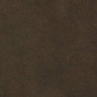 Dark brown leather texture sample, “borzalino rustico,” shows a mottled surface with fine creases and a matte, earthy rust tone.