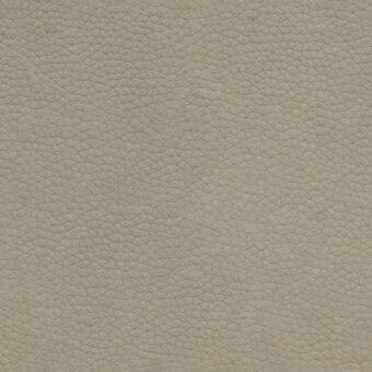 Light gray leather texture with a dense, pebbled grain and matte finish, displaying subtle tonal variations and consistent uniformity.