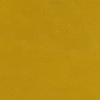 Yellow leather texture with granular surface, dense irregular pattern, and slight sheen; warm saturated tone for upholstery applications.