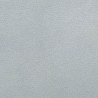 Light gray pebbled leather texture sample with fine grain, matte finish, and slight elasticity; labeled “borzalino > leather (m10) > amalfi.”