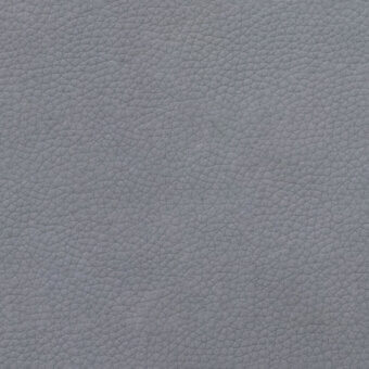 Gray leather texture with granular grain, matte finish, and subtle pebbled pattern; durable material for upholstery applications.