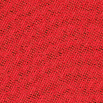 Red woven fabric texture, col. 64200, displays a dense, nubby weave with speckled dark threads and a matte finish.