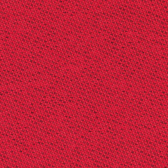 Red woven fabric texture, col. 64201, displays a dense diagonal weave with a granular surface and consistent matte color.