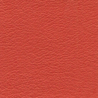 Coral-red fabric texture sample displaying a granular surface with embossed details, labeled “Bross extrema metal col. 6750”.