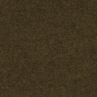 Fabric texture sample in olive-brown with short fibers, a matte finish, and mottled tonal variations; label reads "bross fabric (b) focus col. 61238".