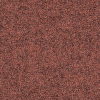 Reddish-brown fabric swatch with dense, granular texture and short fibers, displaying a white label with “bross fabric col. 64243” text.