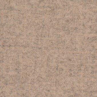 Beige fabric swatch with granular texture, mottled tone, and gray-brown flecks; white label reads "bross > fabric (b) focus > col. 64245".