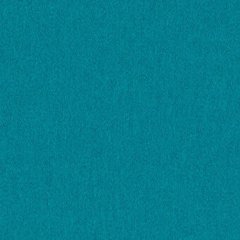 Turquoise fabric swatch with dense, short fibers and a granular texture; white label reads "bross > fabric (b) focus > col. 66021".