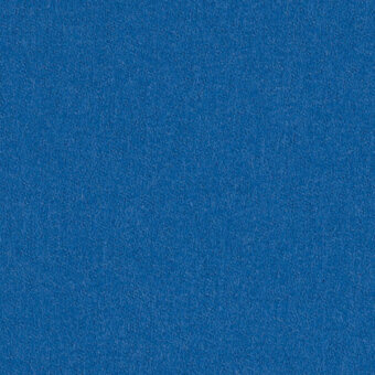 Blue fabric swatch with dense granular texture, displaying “bross fabric (b) focus col. 66023” label, even studio lighting.