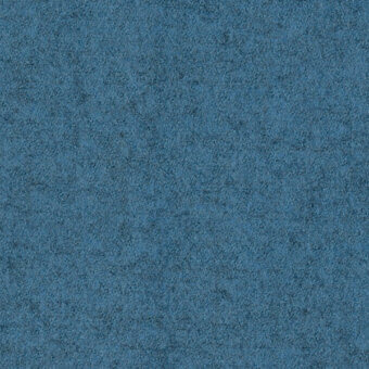Blue fabric sample with a dense, granular texture and matte finish; label reads "bross > fabric (b) focus > col. 66222".
