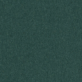 Teal woven fabric sample with granular texture, displaying consistent color and a raised felt-like quality; label reads "bross fabric (b) focus col. 68049".