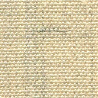 Creamy off-white woven fabric texture with subtle grain, matte finish, and scattered dark threads; label reads "bross > fabric (b) molly > col. 110".