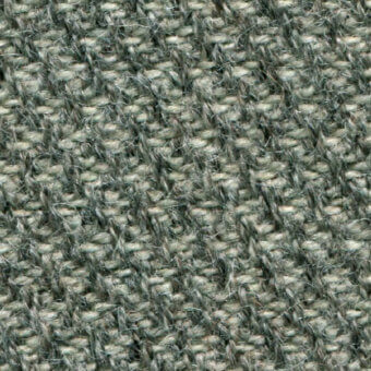 Heathered fabric texture in muted gray-green with irregular weave, matte finish, and subtle tonal variations; brand text reads "bross > fabric (b) molly > col. 154".
