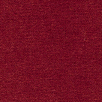 Bross Ponza fabric sample, deep red felt texture, close-up view displaying color code 7027.08 and subtle tonal variations.