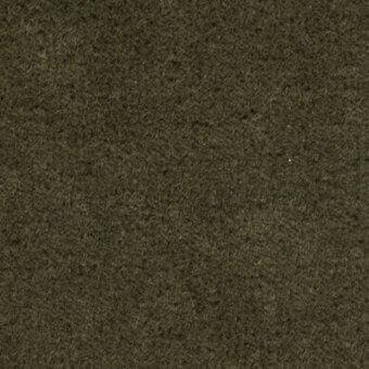 Olive-green felt fabric texture displaying a granular surface, labeled “bross > fabric (b) ponza > col. 7027.31” with a matte finish.