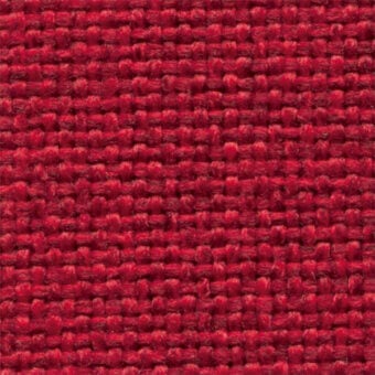 Red woven fabric texture with a grid pattern and nubby surface, identified as “bross > fabric (b) sole > col.” material.