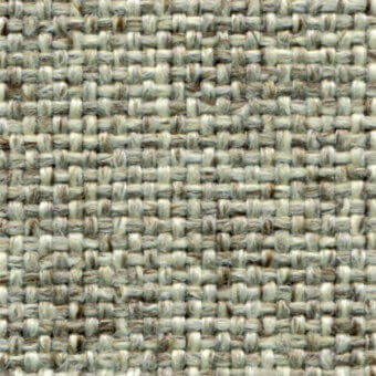 Basketweave fabric texture, beige and gray linen blend, dense grid pattern with visible fiber variations and “bross” label detail.