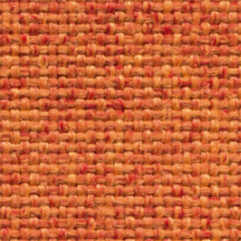 Woven fabric texture, muted orange and reddish-orange tones, grid pattern with matte yarns, brand label “bross” color 408 visible.
